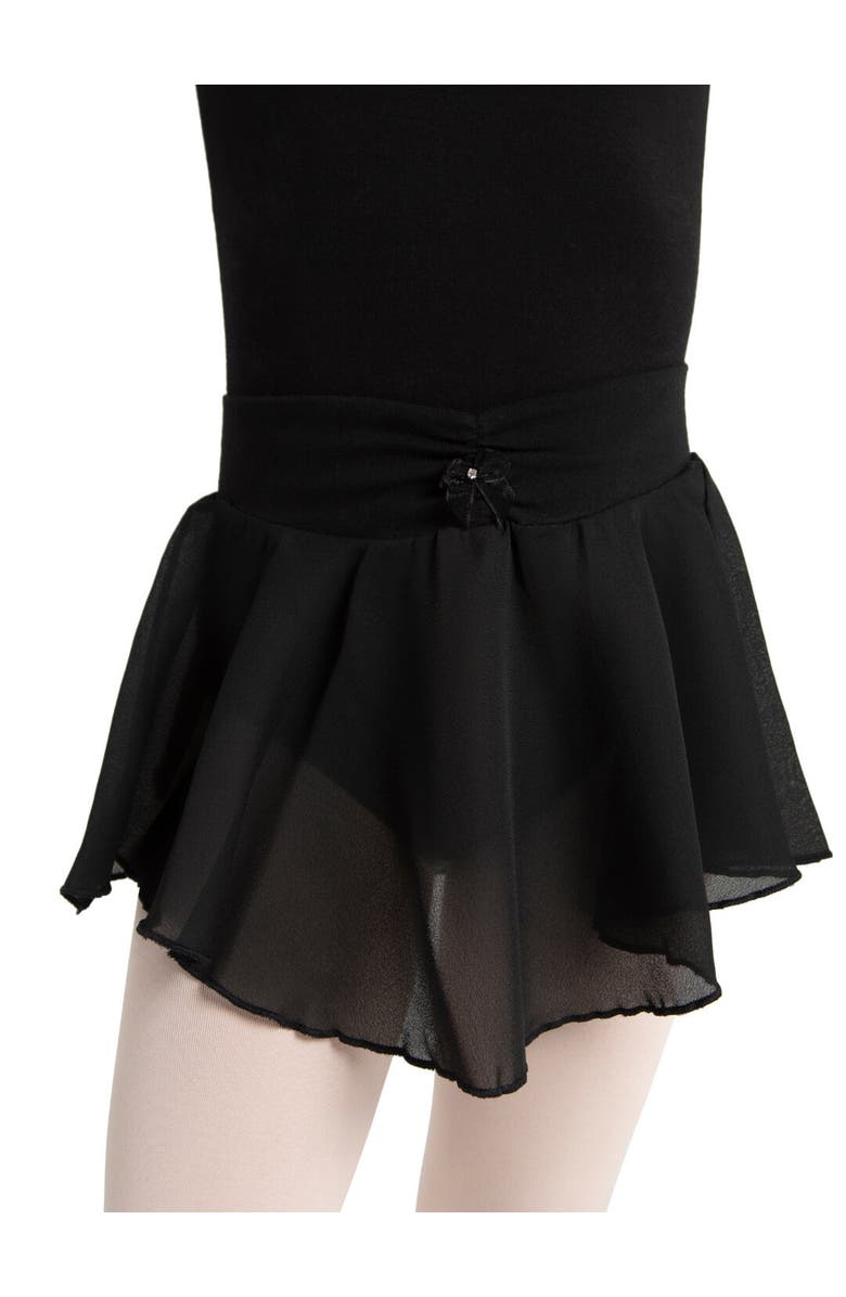 CAPEZIO Pull On Skirt Georgette, Main, color, Black