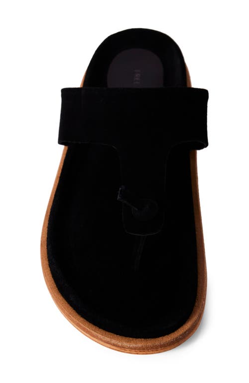 Shop Free People Mika Flip Flop In Black Suede