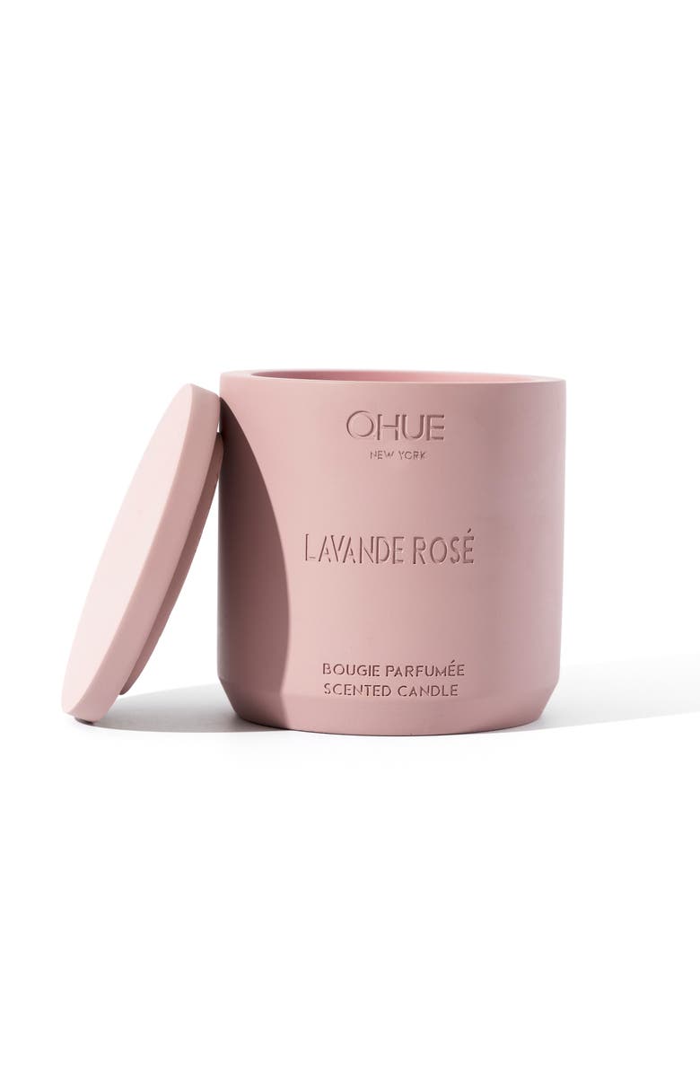 Qhue Lavande Rose Candle, Main, color,