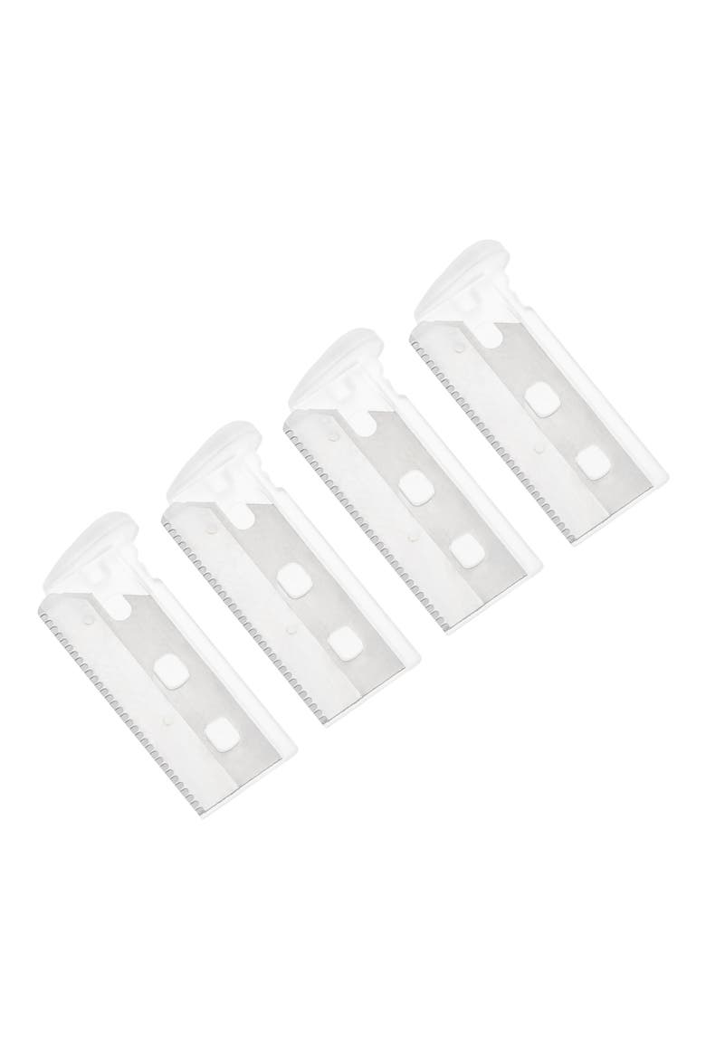 4-Pack Brow Razor Replacement Heads, Main, color, SILVER