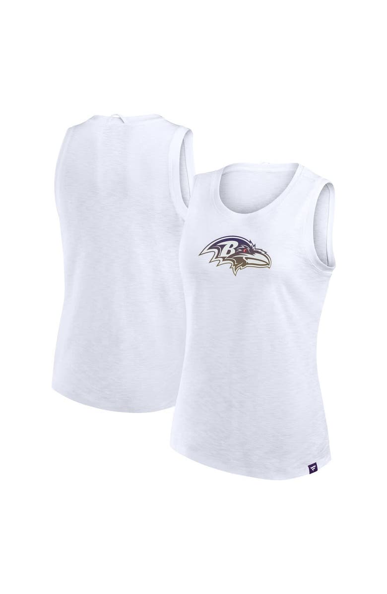 FANATICS Women's Fanatics White Baltimore Ravens Slub Tank Top, Alternate, color, White
