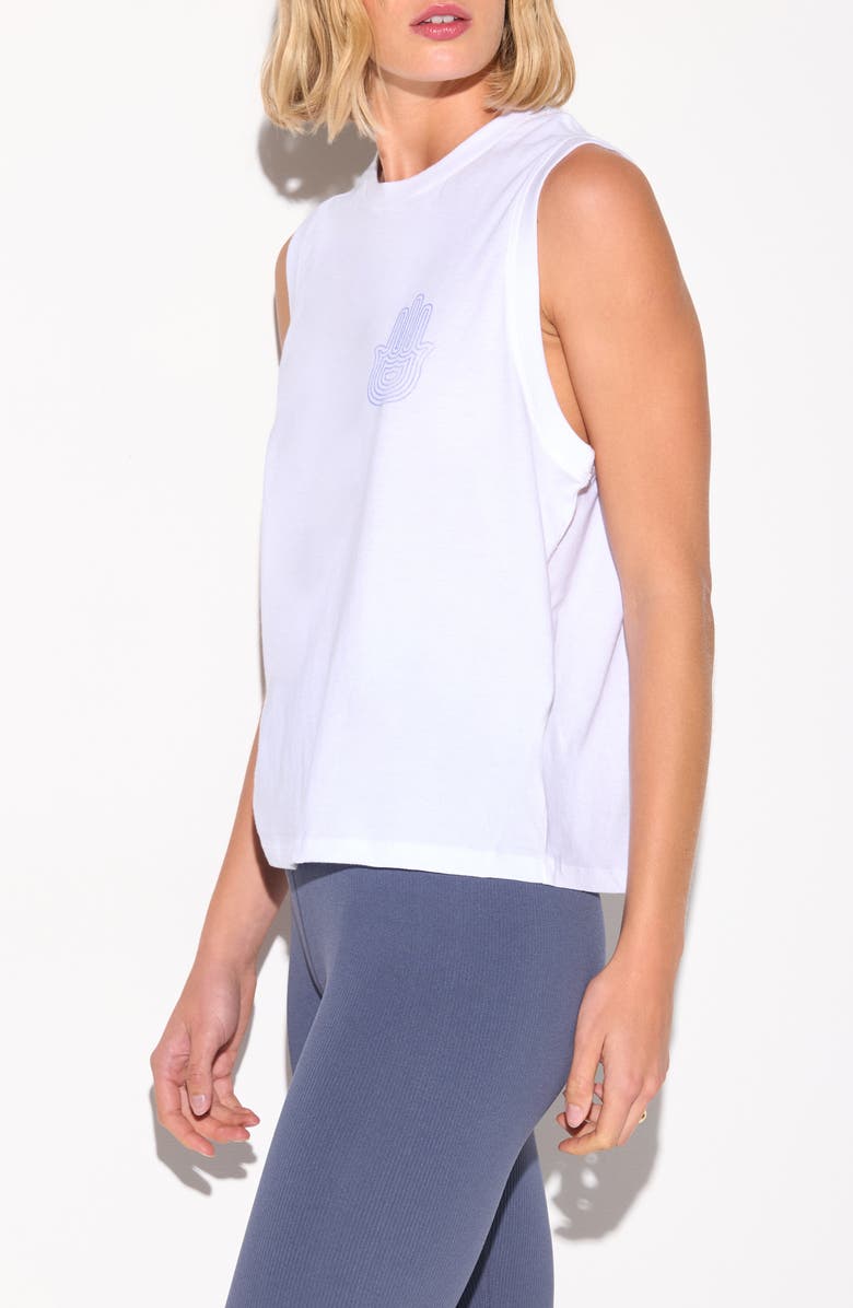 Spiritual Gangster Spirit Salute Bowery Cotton Graphic Tank, Alternate, color, White