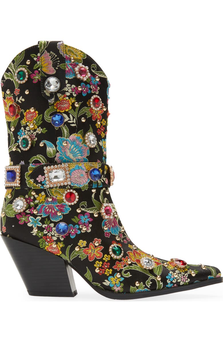 AZALEA WANG Diligent Embroidered Western Boot, Alternate, color,