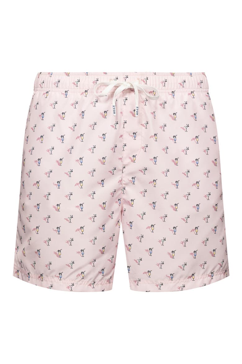 Drinks Swim Trunks, Main, color, PINK/ RED