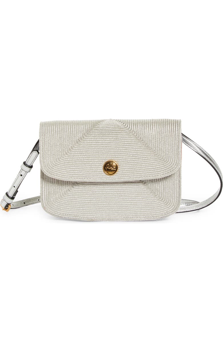 Etro Essential Raffia Crossbody Bag, Main, color,
