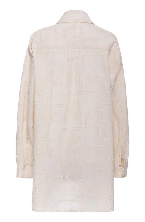 AGUA BENDITA AGUA BENDITA SWAN MERAKI EMROIDERED COTTON COVER-UP TUNIC