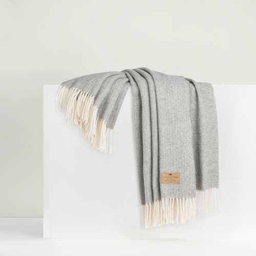 Lands Downunder Pinstripe Cashmere Throw In Gray