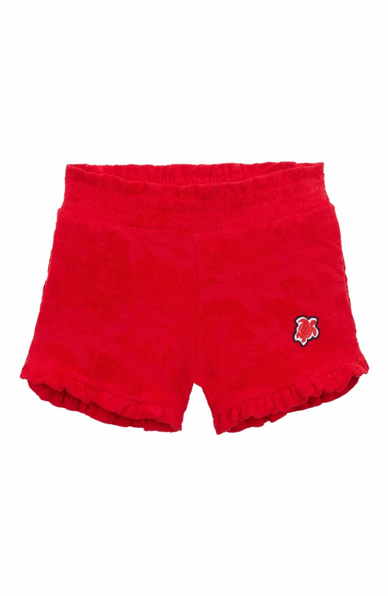Vilebrequin Kids' Jacquard Flower Power Terry Shorts, Main, color, Lipstick