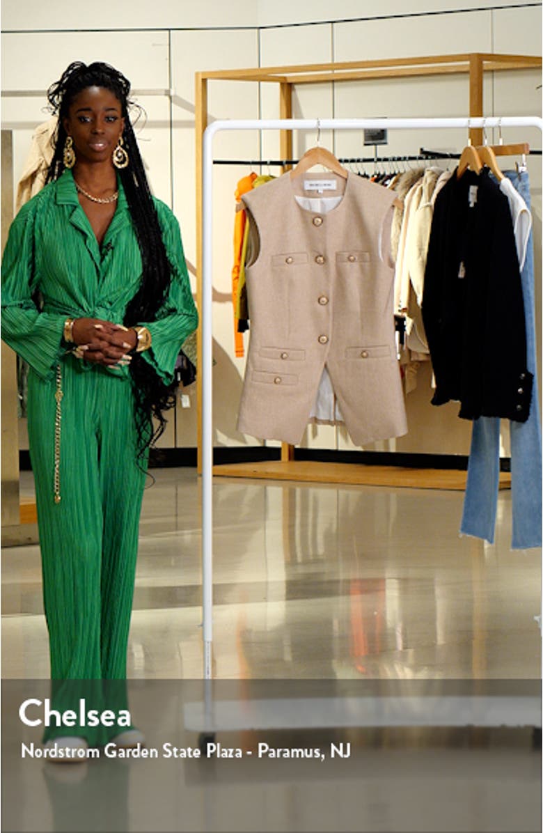 Tamara Linen Blend Twill Vest, sales video thumbnail