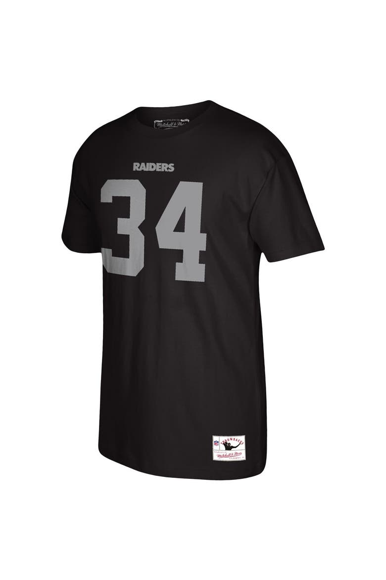 Men's Mitchell & Ness Bo Jackson Black Los Angeles Raiders Retired Player Name & Number T-Shirt, Alternate, color, Black