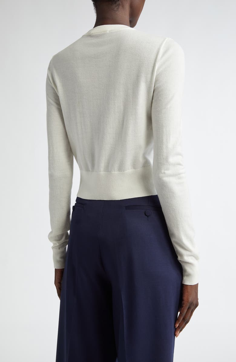 Altuzarra Arlette Merino Wool Blend Cardigan, Alternate, color, Ivory