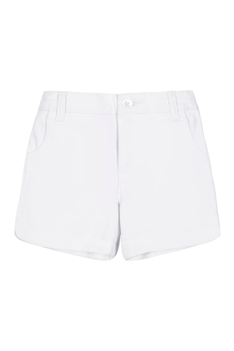 Girls' Organic Stretch Chino Short, Toddler, Main, color, White