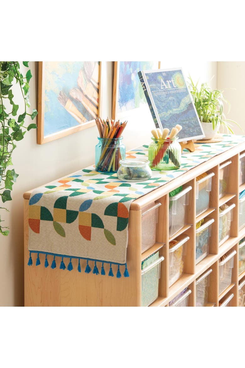 Abstract Petal Decorative Runner, Alternate, color, Multicolored