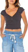 Roxy Moonglow Stretch Cotton Crop Top