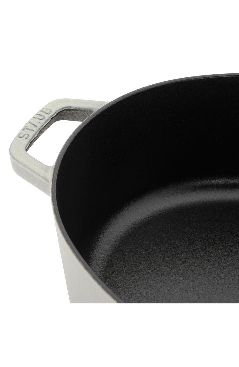 Staub 6.25-Quart Enameled Cast Iron Shallow Oval Dutch Oven, Alternate, color, White Truffle