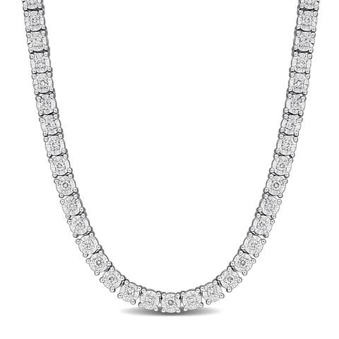 1-7/8 CTW Lab-Grown Diamond Tennis Necklace