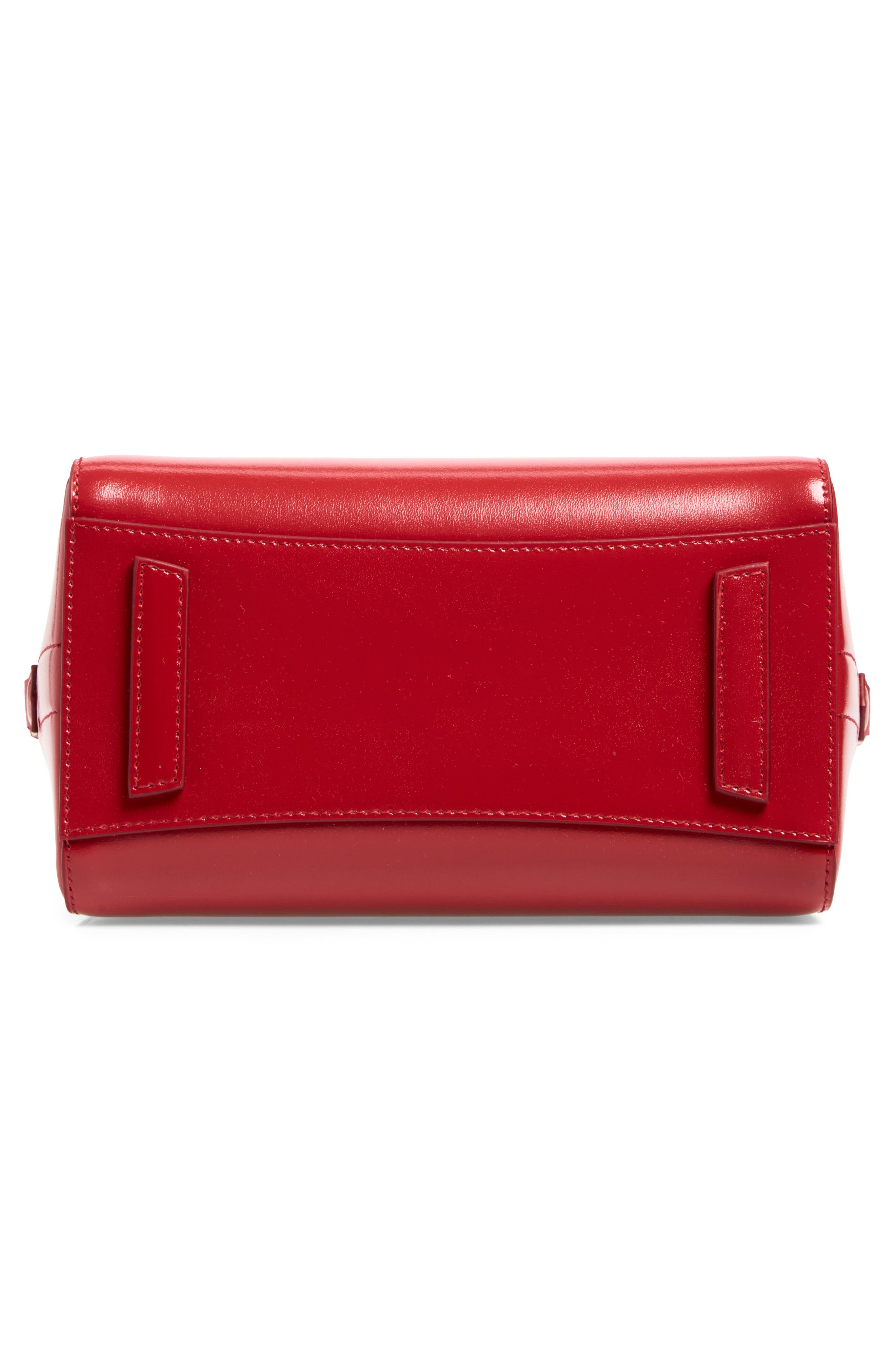 Mini Antigona Leather Satchel, Alternate, color, VERMILLION