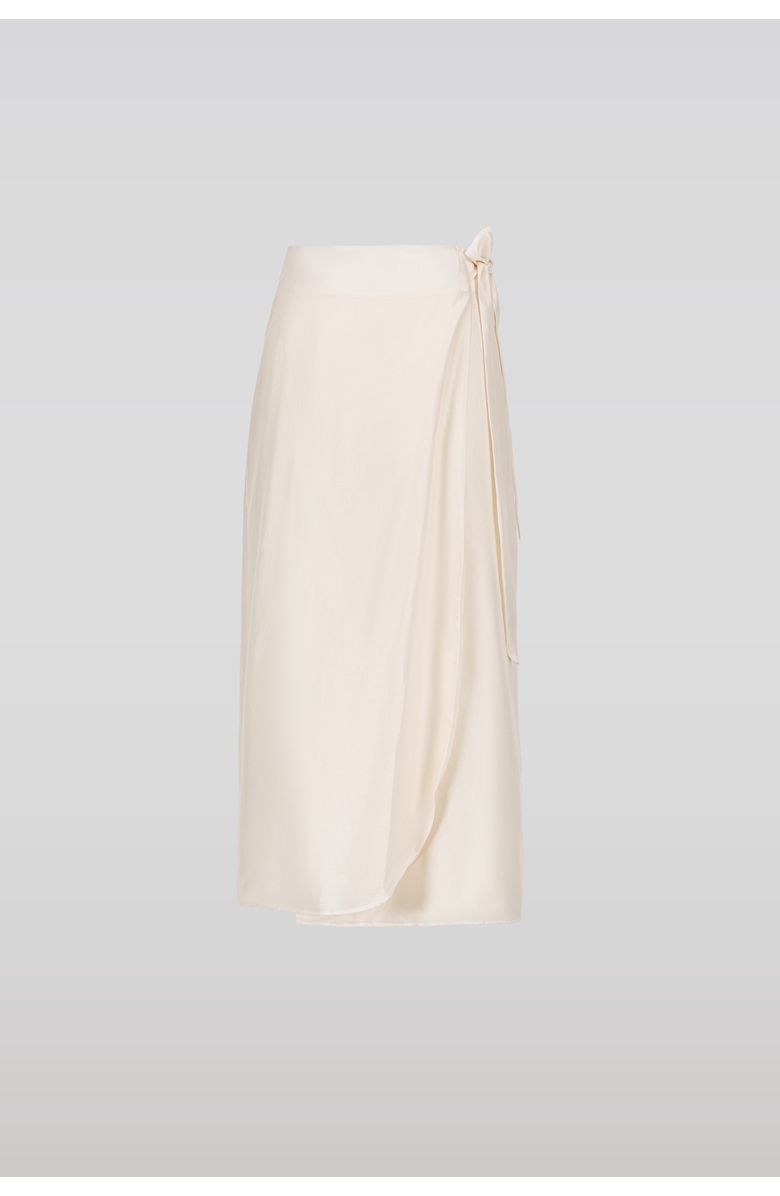 SAEMDI Raw Silk Wrap Skirt, Main, color, Cream