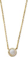 Argento Vivo Sterling Silver Mother-of-Pearl Circle Pendant Necklace