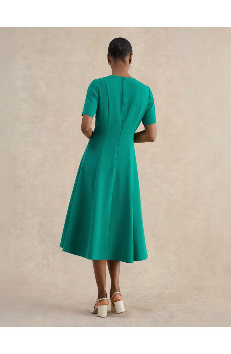HOBBS LONDON Ariela Twist Detail Midi Dress, Alternate, color, Meadowgreen