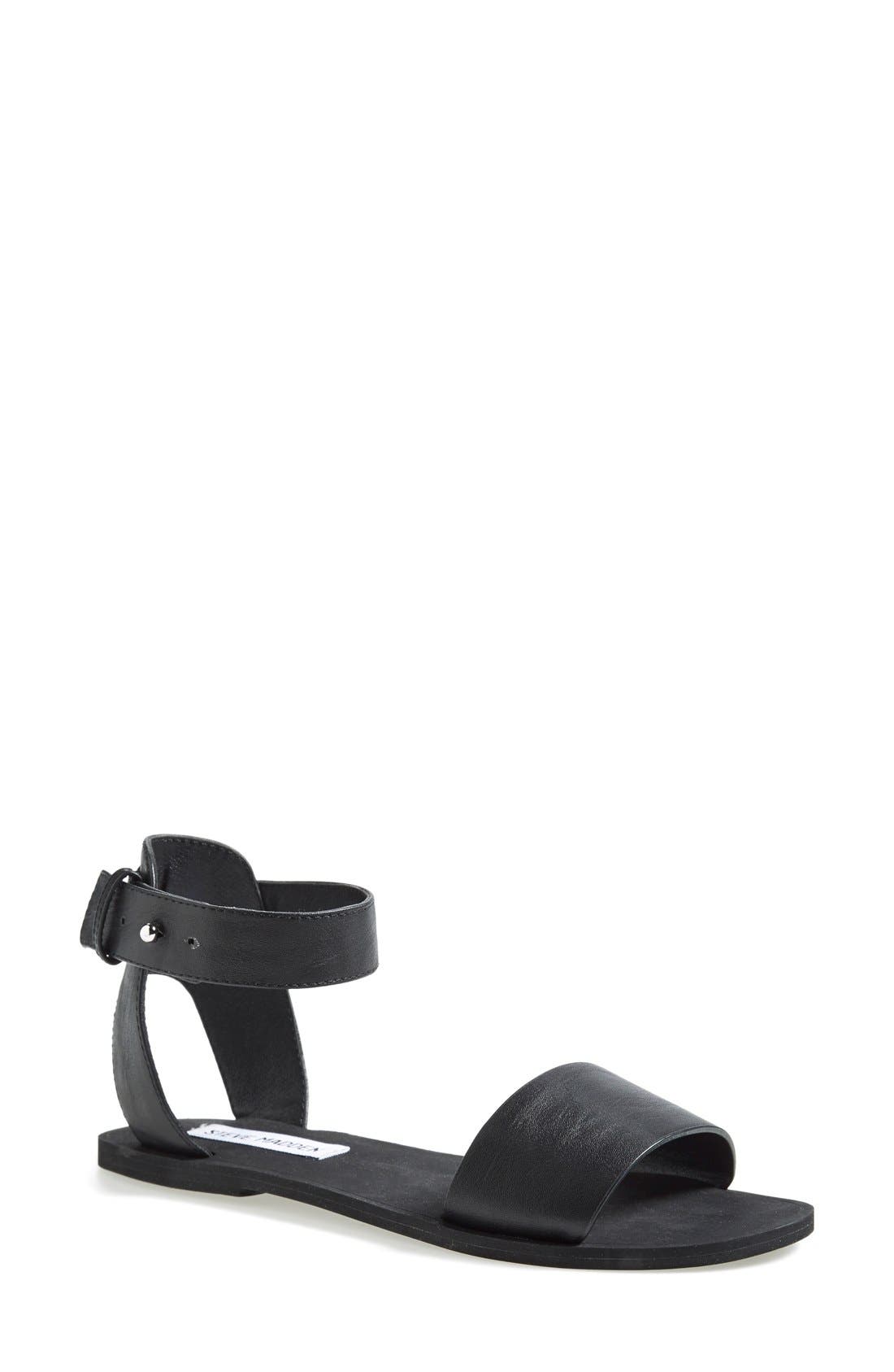 'Evict' Sandal, Main, color, BLACK