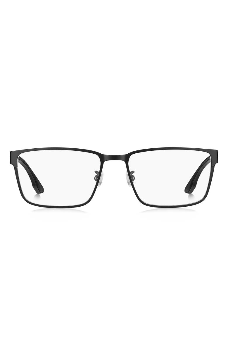 HUGO 57mm Rectangular Optical Glasses, Main, color, 