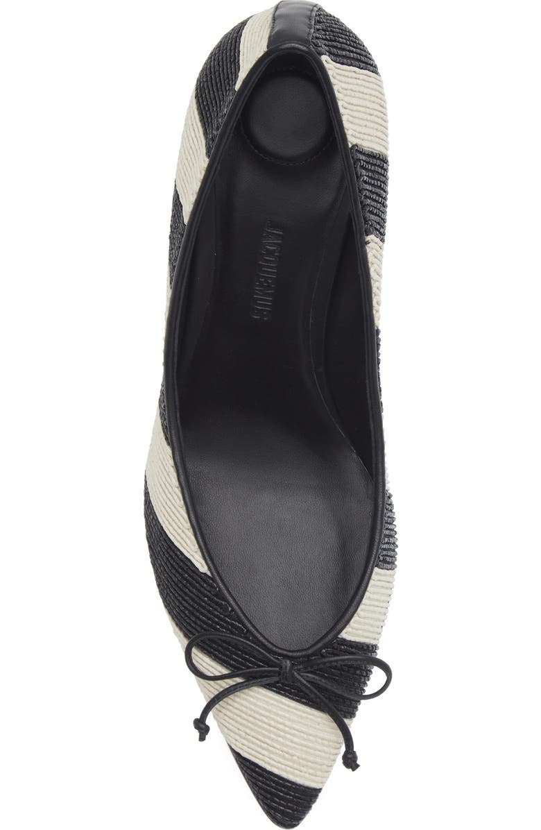 Jacquemus Les Escarpins Tourni Pointed Toe Pump, Alternate, color, White