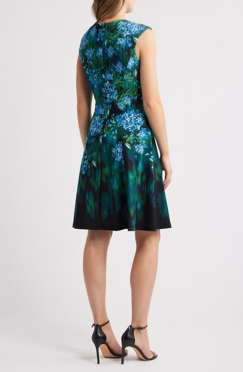 Connected Apparel Floral Sleeveless A-Line Dress, Alternate, color, 