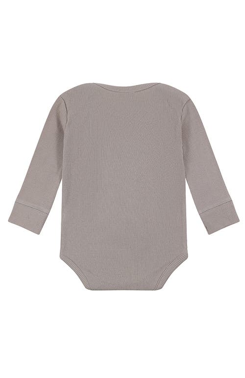 Turtledove London Kids Organic Cotton Rib Onsie In Gray