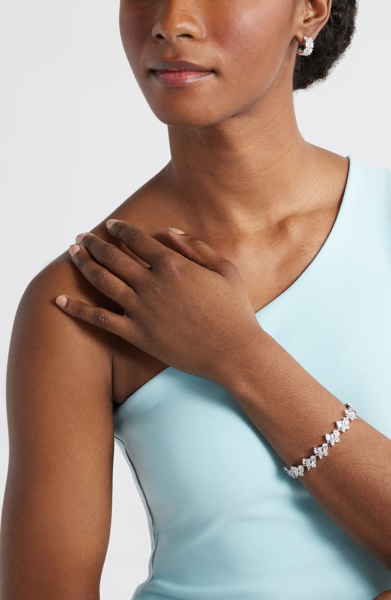 Nordstrom Fancy Cubic Zirconia Statement Bracelet, Alternate, color, 