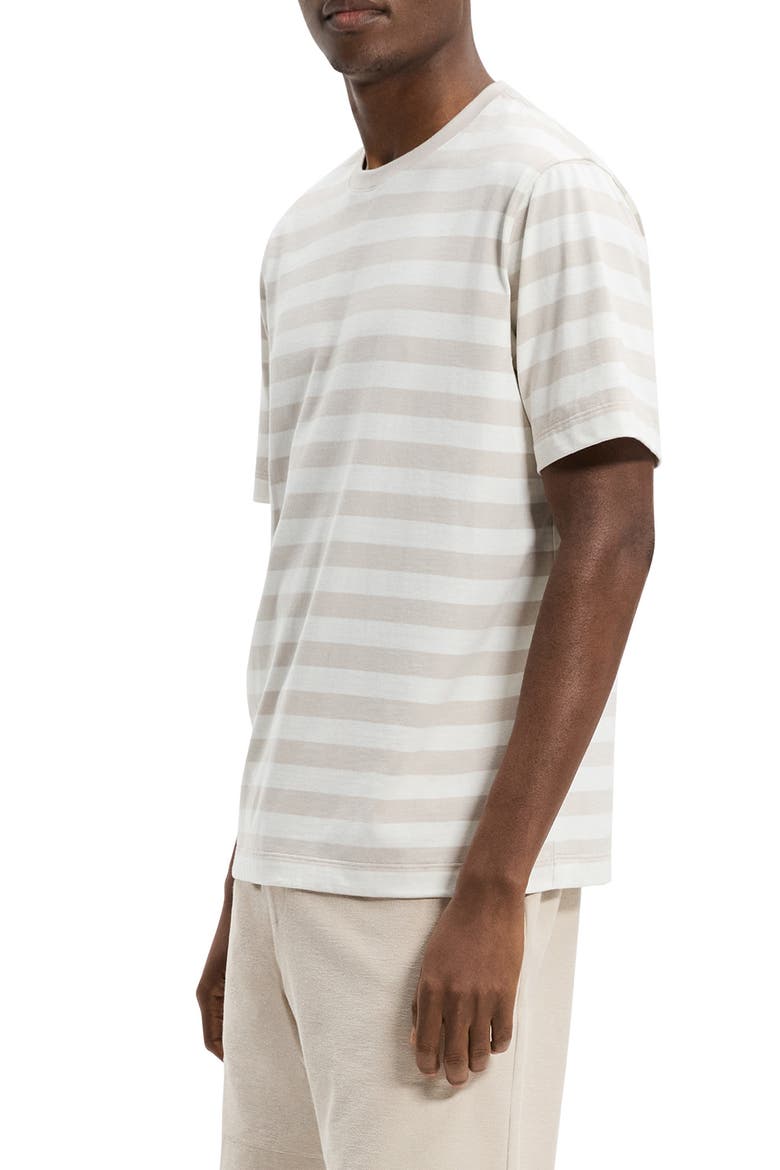 Relaxed Stripe Pima Cotton T-Shirt, Alternate, color, SILVER CLOUD/WINTER