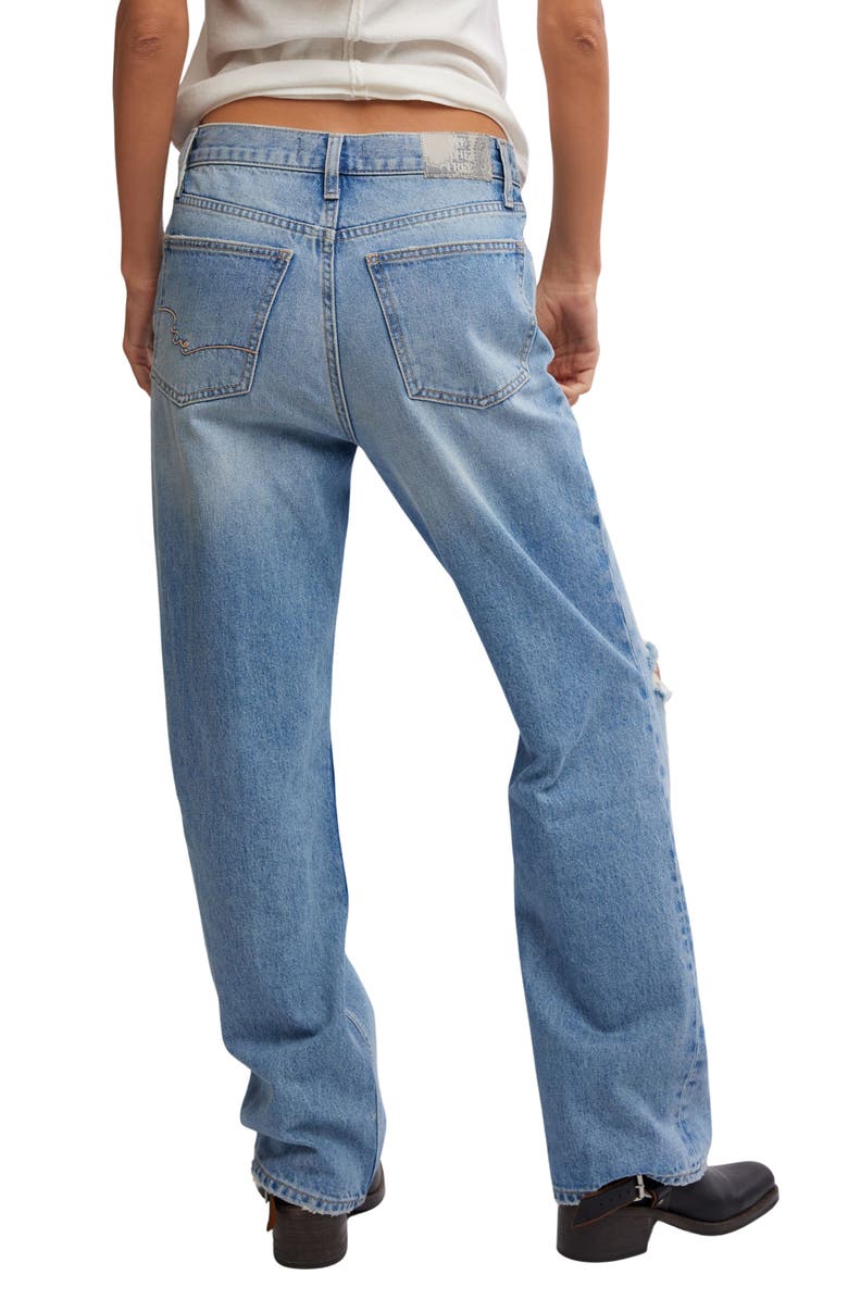 Free People Holly Ripped Bootcut Jeans, Alternate, color, Cambridge