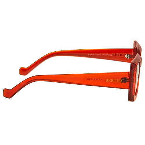 Bertha Miranda Polarized Sunglasses In Orange/black