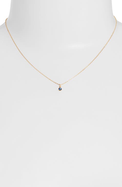 Set & Stones Birthstone Charm Pendant Necklace In Gold