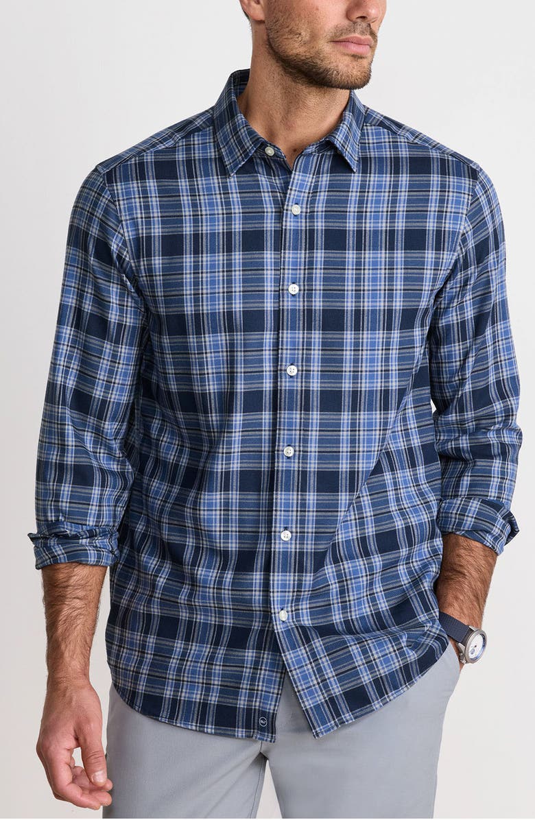 vineyard vines Sherburne Plaid Button-Up Shirt, Main, color, Blue Blazer