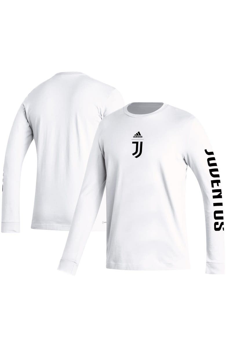 adidas Men's adidas White Juventus Team Crest Long Sleeve T-Shirt, Main, color, White
