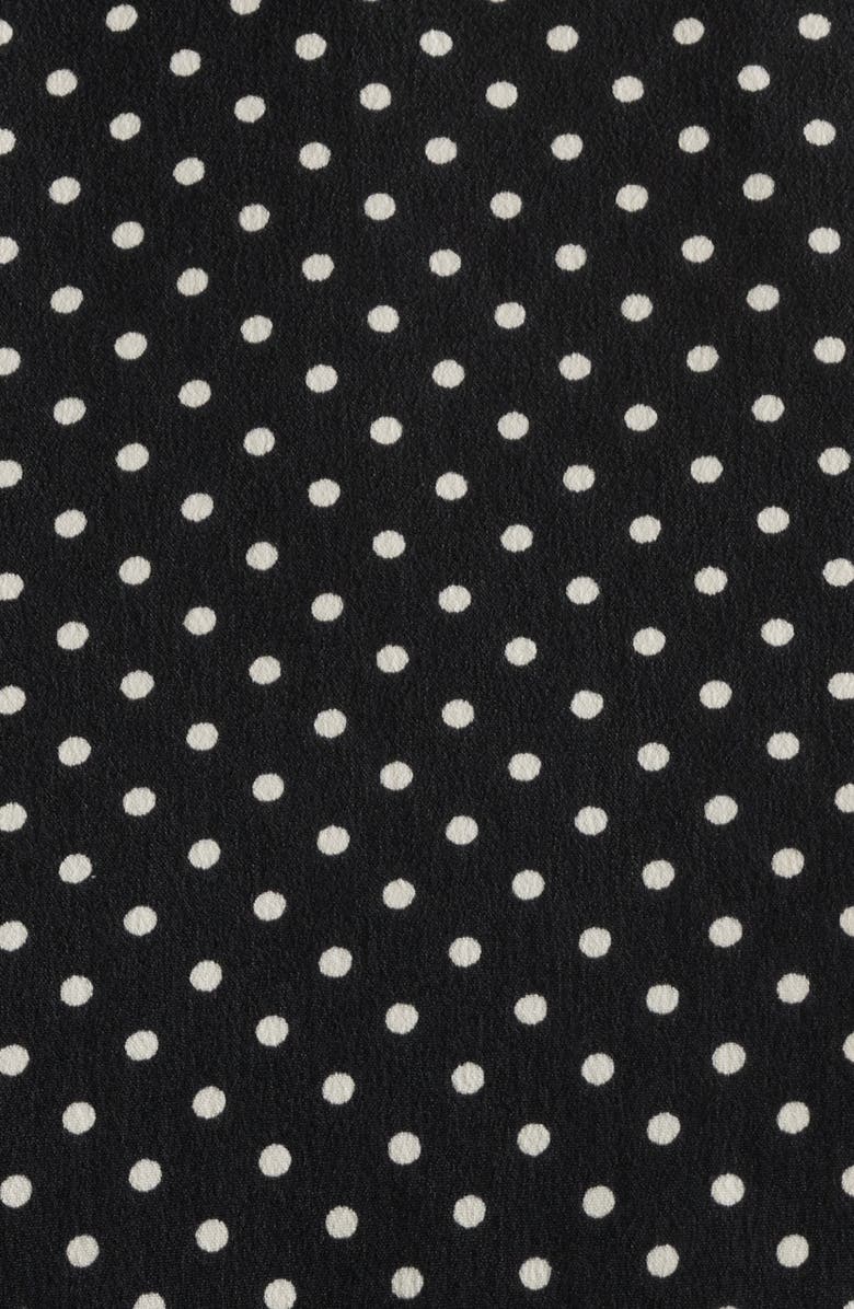 Anne Klein Polka Dot Short Sleeve Top, Alternate, color, Anne Black / Anne White