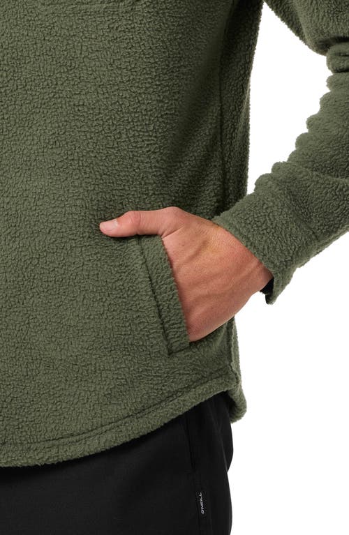 O'neill Glacier Fleece Snap-up Overshirt In Green
