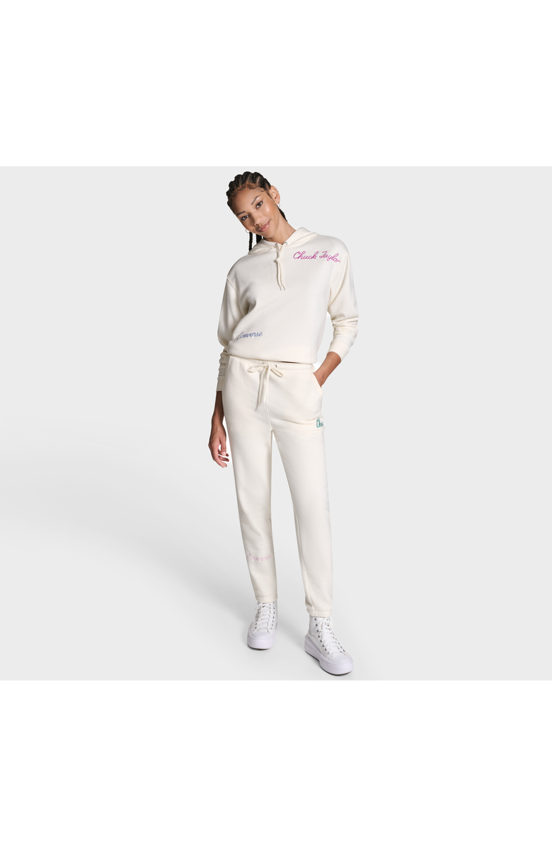 Converse Chuck Taylor Script Joggers, Alternate, color, Converse Egret