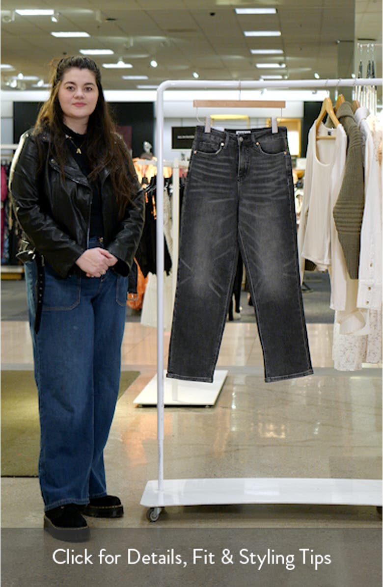 High Waist Straight Leg Jeans, sales video thumbnail