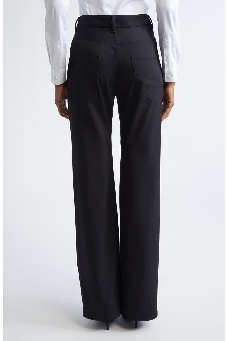 Straight Fit Stretch Wool Twill Tailored Pants, Alternate, color, 1000 BLACK