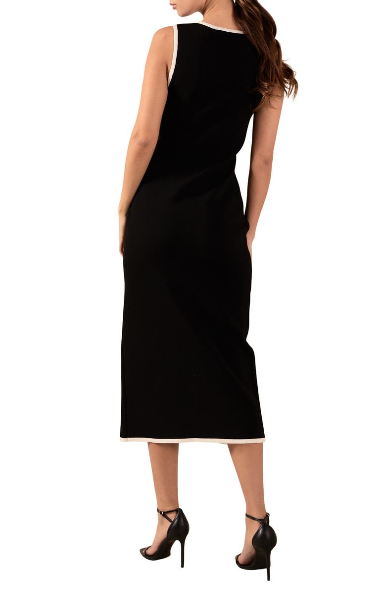 Endless Rose Contrast Sleeveless Maxi Sweater Dress, Alternate, color,