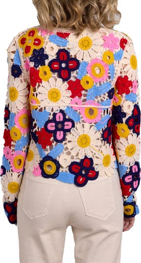 Floral Crochet Cardigan