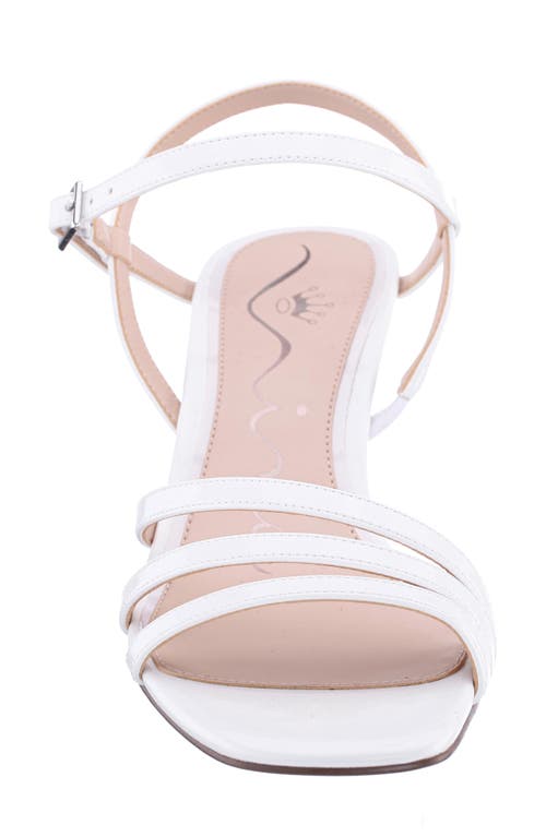 Nina Santana Ankle Strap Wedge Sandal In White