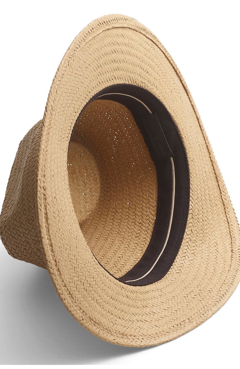 rag & bone Packable Straw Fedora, Alternate, color,