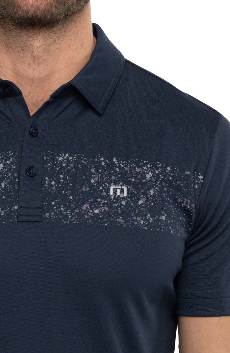 TravisMathew Splatter Stripe Polo, Alternate, color,