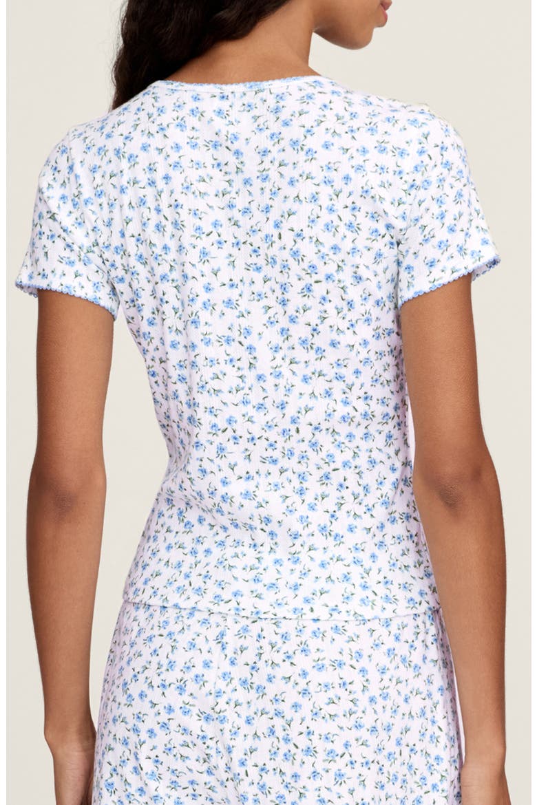 Pima Cotton Pointelle T-Shirt, Alternate, color, BLUE