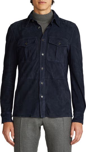 Ralph Lauren Purple Label Barron Suede Shirt Jacket | Nordstrom Ralph Lauren Purple Label Barron Suede Shirt Jacket | Nordstrom