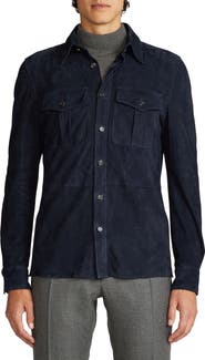 Ralph Lauren Purple Label Barron Suede Shirt Jacket
