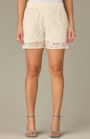 Wit & Wisdom Skyrise Cotton Eyelet Glider Shorts